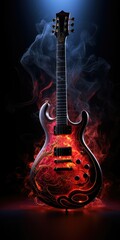 Electric Guitar In Flames