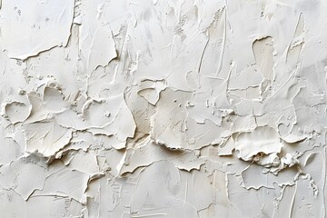 Obraz premium Textured White Abstract Art with Layered Paint