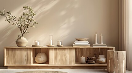 Modern Interior of Stylish Living Room ,Wall Mock Up, Frame , Poster with Beautiful Background, 3d render