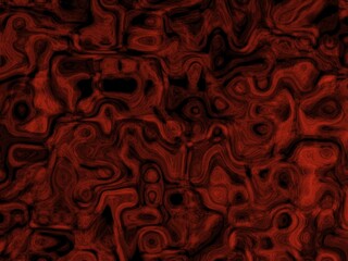 A swirling abstract pattern in shades of red and black background 