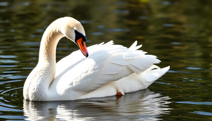 a pair of swan vintage background isolated with white highlights, png