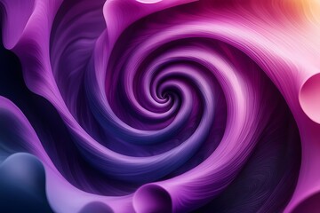 Fototapeta premium A mesmerizing spiral of vibrant purples and pinks, creating a sense of depth and motion. The smooth flow of colors evokes a feeling of tranquility and wonder.