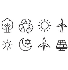 icon environment web energy eco