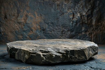 A Flat Stone Surface on a Textured Background