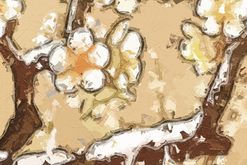 Oil paintings and various flowers, including cats, dogs, chrysanthemums, roses, peonies, birds, and...