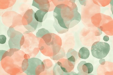 Abstract background of pink and green paint spots. Artistic texture, delicate spotted pattern of paint prints. Soft creative backdrop in a retro motif.