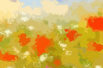Oil paintings and various flowers, including cats, dogs, chrysanthemums, roses, peonies, birds, and...