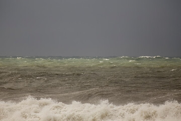 Winter seascape before rain
