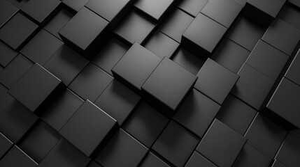 A black and white image of a black cube pattern