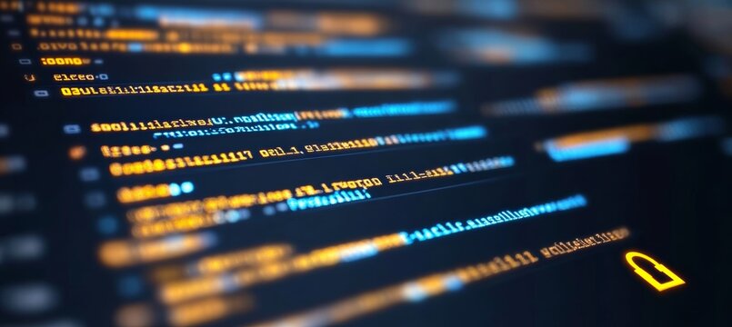 Close-up of Computer Screen Displaying Program Code. Programming and Software Development Concept.