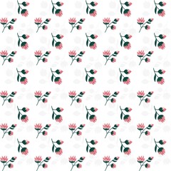 Seamless delicate pattern with cactus flowers on a white background