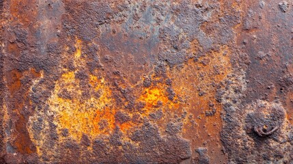 Textured Rust Surface with Vibrant Orange Highlights