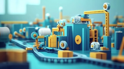 Fototapeta premium Operational excellence concept. Productivity with excellence process. Industrial management in efficiency and efficient process. Lean cost and