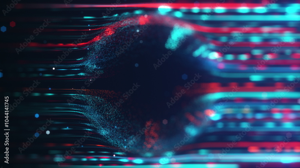 Poster abstract background seamless loop an artistic representation of a digital wave distortion effect fea