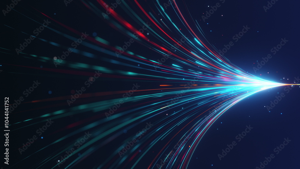 Aufkleber dynamic flow of light particles an abstract design concept that inspires creativity abstract backgro