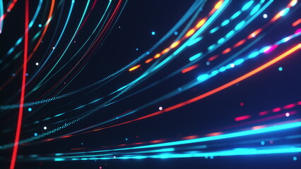 Abstract Background Seamless Loop An artistic representation of a Digital Wave Distortion Effect featuring Neon Colors