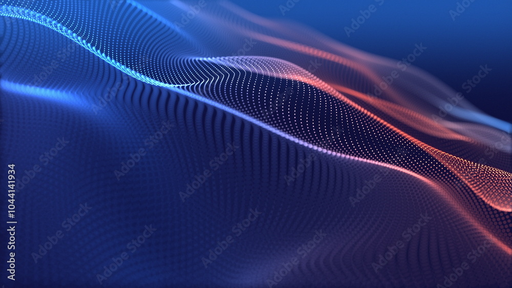 Poster abstract seamless loop background waves of light and color beautifully captures vibrant hues and flo