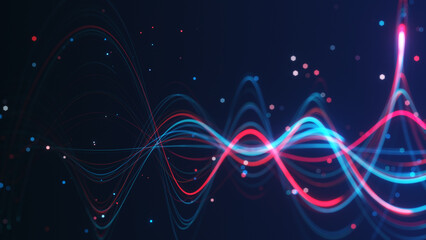 Obraz premium Abstract Background Seamless Loop An artistic representation of a Digital Wave Distortion Effect featuring Neon Colors