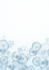 Cell stem science background. Vector medical microscopic molecular conception banner. Biology 3d research dna nucleus particles pattern