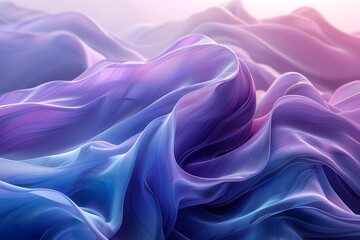 Obraz premium Ethereal Waves of Colorful Fabric in Soft Pastel Hues