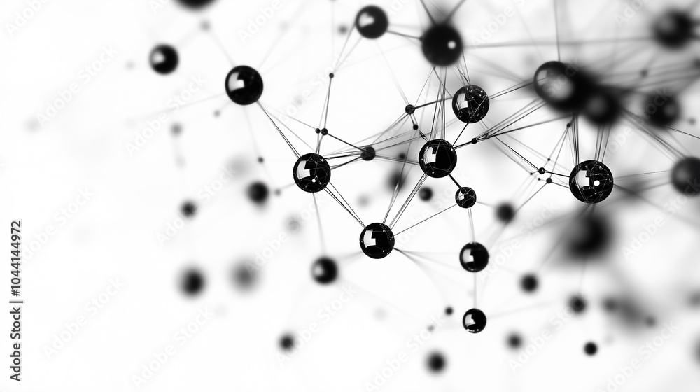Poster a detailed visualization illustrates an intricate ai neural network of interconnected nodes and path