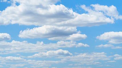beautiful blue sky with soft white clouds for abstract background