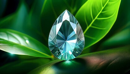 diamond on green background