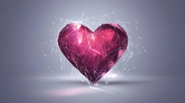 Digital hologram of a pixelated heart over a doctor's hand.
 - Powered by Adobe