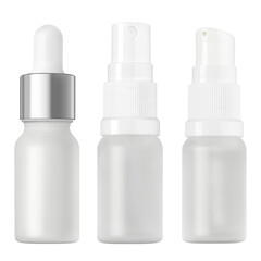 set container, white glass cosmetic bottle, medicine plastic boottle