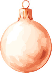 peach pink orange christmas ball