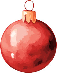 red christmas ball ornament