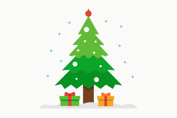 christmas tree and gifts