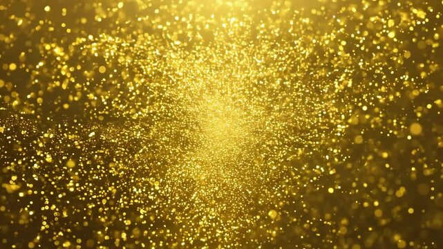 A gold background with a lot of sparkles. The sparkles are gold and they are scattered all over the background