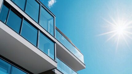 Aluminum-framed French balcony doors partially open, with energy-efficient glass reflecting sunlight, emphasizing security and sleek, modern design.