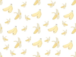 Obraz premium Banana pattern Background. flat illustration banana background. seamless pattern banana. banana cute illustration background.