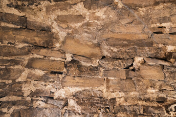 Photo background texture, stone wall in Cesis Castle.