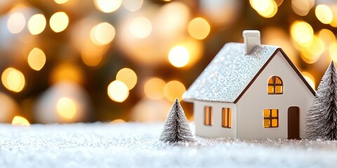 Naklejka premium real estate Christmas concept