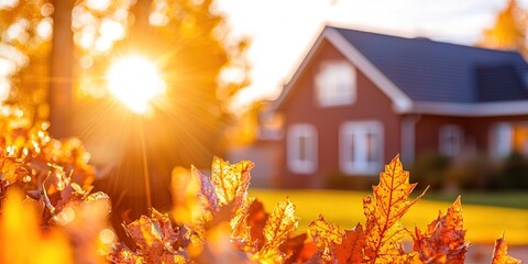 real estate concept in the autumn, 