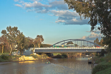 Bridge over the Hayarkon river in Tel Aviv
