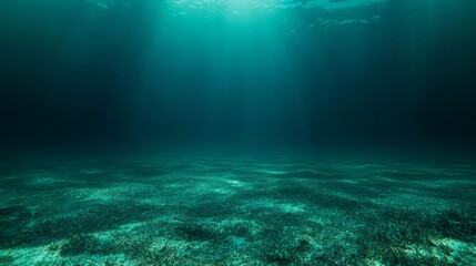 Fototapeta premium Tranquil Underwater Oasis in Deep Sea with Vibrant Marine Life and Gentle Waves - Ultra-Detailed Ocean Landscape Photography