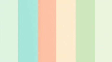 Fototapeta premium Soft pastel stripes in green, blue, yellow, and orange create a serene background for design projects. Ideal for banners, templates, and social media posts