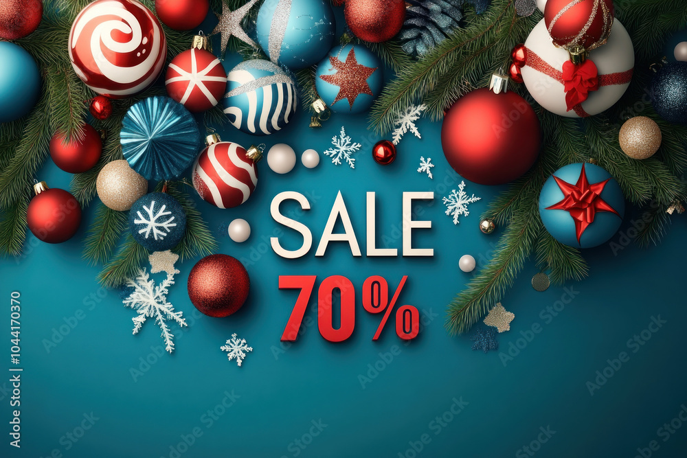 Canvas Prints Christmas background with sign 70% sale.  