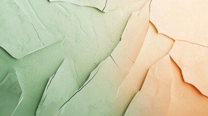 Abstract background showing cracked texture with green and orange gradient, perfect for websites, social media, posters, banners, presentations, magazines, marketing materials and more