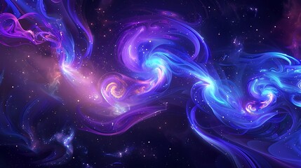 Vibrant Abstract Digital Art with Flowing Waves, Neon Lights, and Futuristic Fluid Design Elements