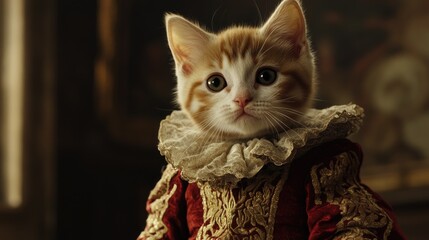 Mystical Feline in Regal Attire