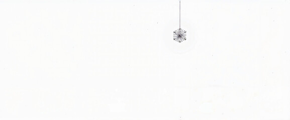 Minimalist snowflake ornament on white background
