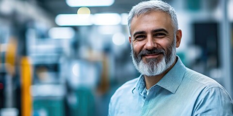Obraz premium Professional Man in a Factory Setting