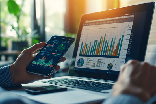 Arbeit am Smartphone und Laptoop von Zuhause und im B&uuml;ro, Synchronisation von Daten zwischen Laptop und Smartphone, Surfen, Shoppen und Bankgesch&auml;fte online t&auml;tigen