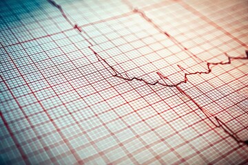 ECG Print on Graph Paper - Detailed Portrait Photography of Electrocardiogram