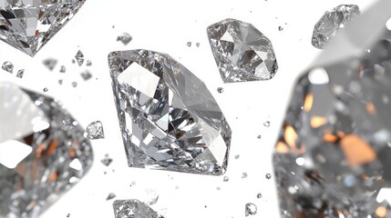 Diamonds Float Gracefully Capturing Light Brilliantly Generative AI